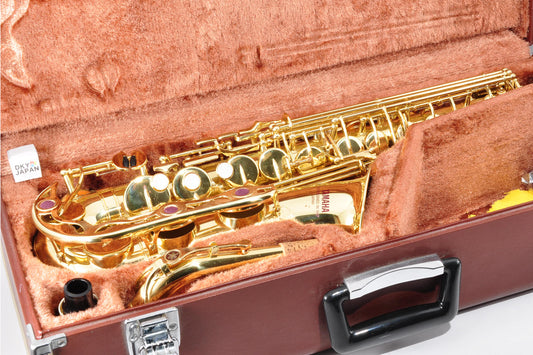 Yamaha YAS-32 Alto Saxophone Purple Logo Made In Japan Eb Key Used From Japan #038543