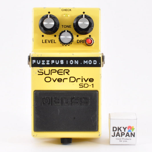 Boss SD-1 Modified FuzzFusion SuperOverdrive Clipping 1N34A&LED3mm Used From Japan #JJ46199