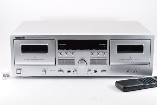 Teac W-1200 Silver Double Cassette Deck 100V High Quality Sound Used From Japan #2050281