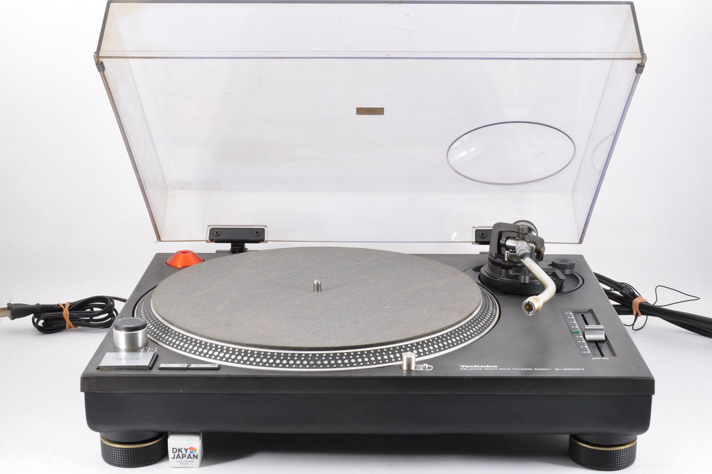 Technics SL-1200MK3 Black Direct Drive DJ Turntable Record Player w/Dust Cover EP Adapter Used From Japan #NH0CA07614