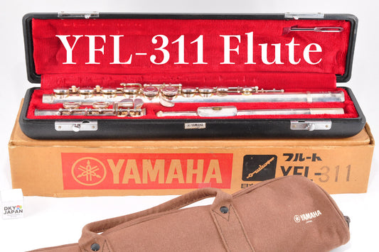 Yamaha YFL-311 Flute Silver w/OriginaBox Hardcase Carrybag Made in Japan Used From Japan #015483
