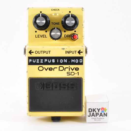 Boss SD-1 Modified FuzzFusion SuperOverdrive Clipping 1N34A&LED3mm Used From Japan #KJ90763