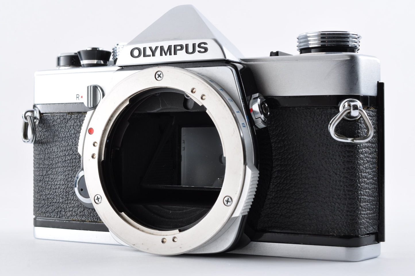 OLYMPUS OM-1 Silver Maintained Meter Works 35mm SLR Film Camera From Japan #416359