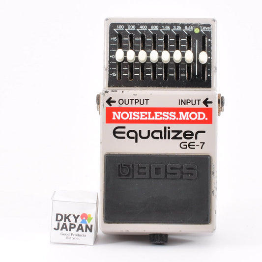 Boss GE-7 Modified Noiseless Equalizer Made In Taiwan 2001 PSA.OK Guitar Effects Pedal UsedJ From Japan #MO60323