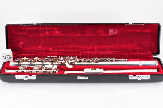 Yamaha YFL-411 Flute Silver w/Hardcase Made in Japan Used From Japan #015392