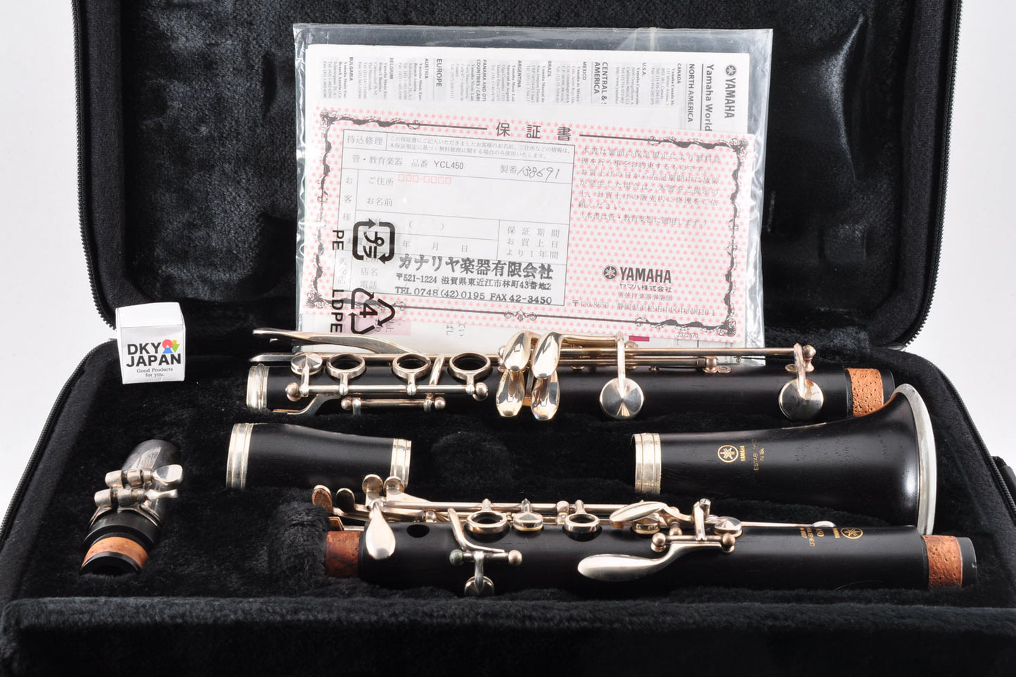 Yamaha YCL-450 Clarinet Made In Japan w/Case Mouthpiece Used From Japan #122521