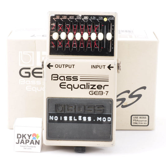 Boss GEB-7 Modified Noiseless For Bass Equalizer Pedal Made in Taiwan 1996 Mod with Box Used From Japan #AI62261
