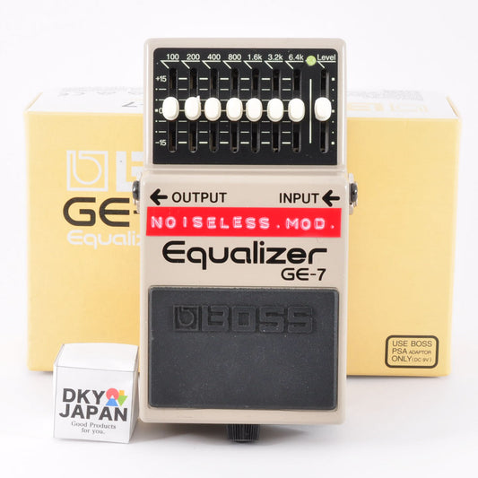 Boss GE-7 Modified Noiseless Equalizer w/Box Made In Taiwan 2008 Effect Pedal Used From Japan #YX42683