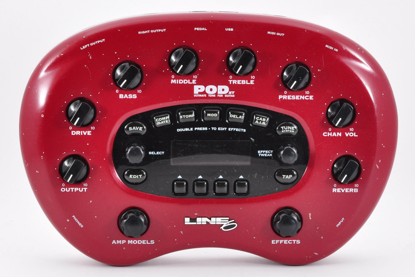 Line6 POD XT Amp Simulator Guitar Effects Pedal w/Adapter Used From Japan #617