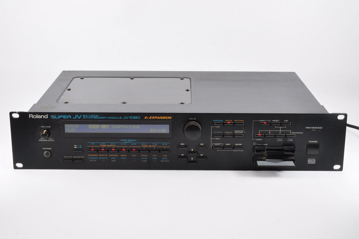 Roland Super JV-1080 64-VOICE Synthesizer Module w/4x Expansion Cards Made In Japan Used From Japan #AH59374