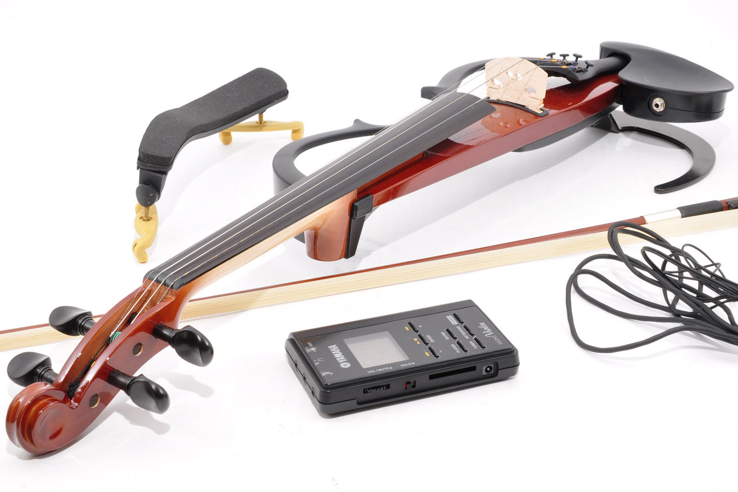 Yamaha SV-150 Electric Silent Violin w/Case ContorollBox Bow ShoulderRest Used From Japan