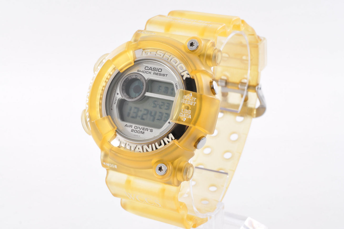 Casio G-Shock DW-8201WC-7T Frogman Yellow Titanium Digital Watch 1294 Used From Japan