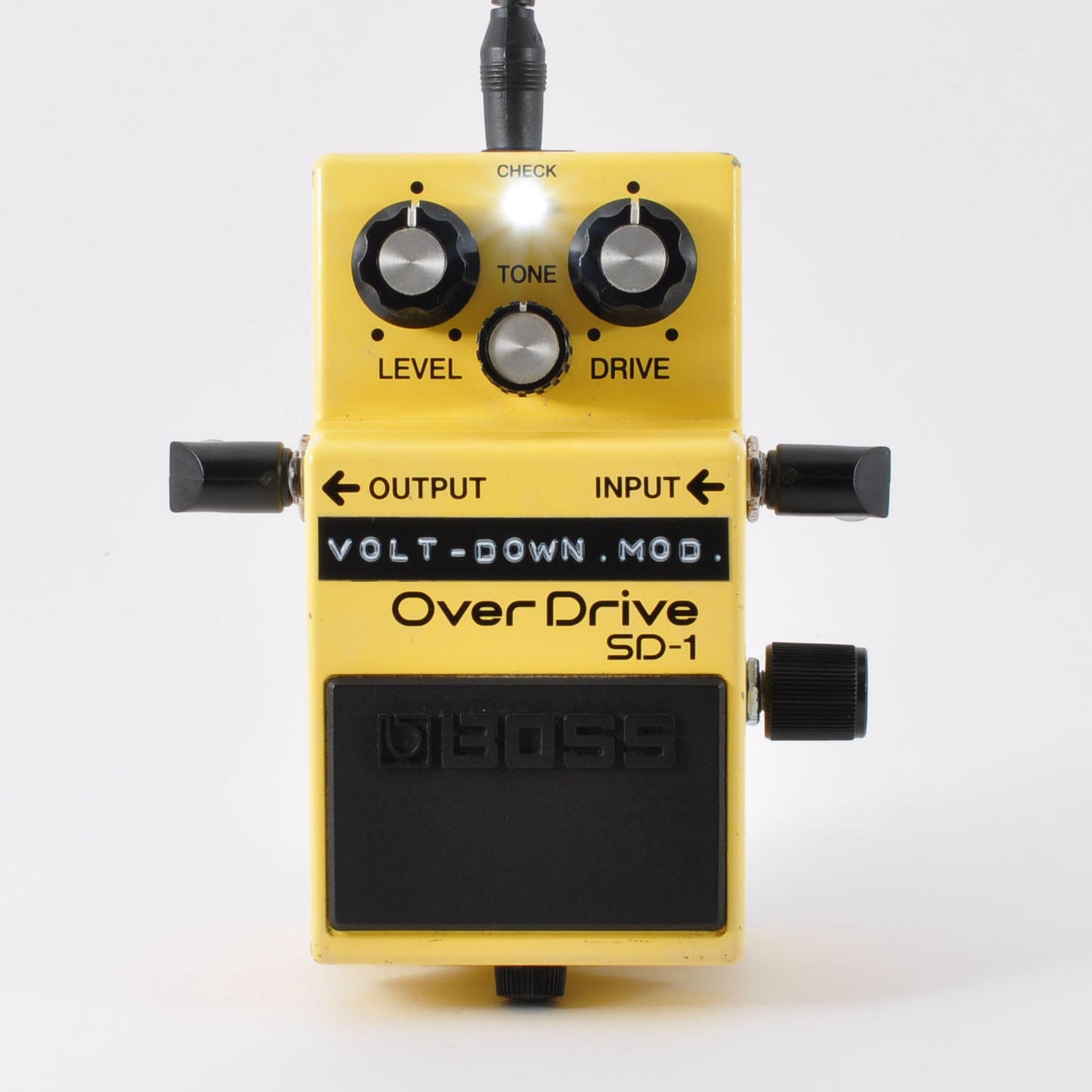 Boss SD-1 Modified Volt-Down 2.5-7.5V Fuzz Sound Super Overdrive Made In Taiwan 2003 Used From Japan #QR11954