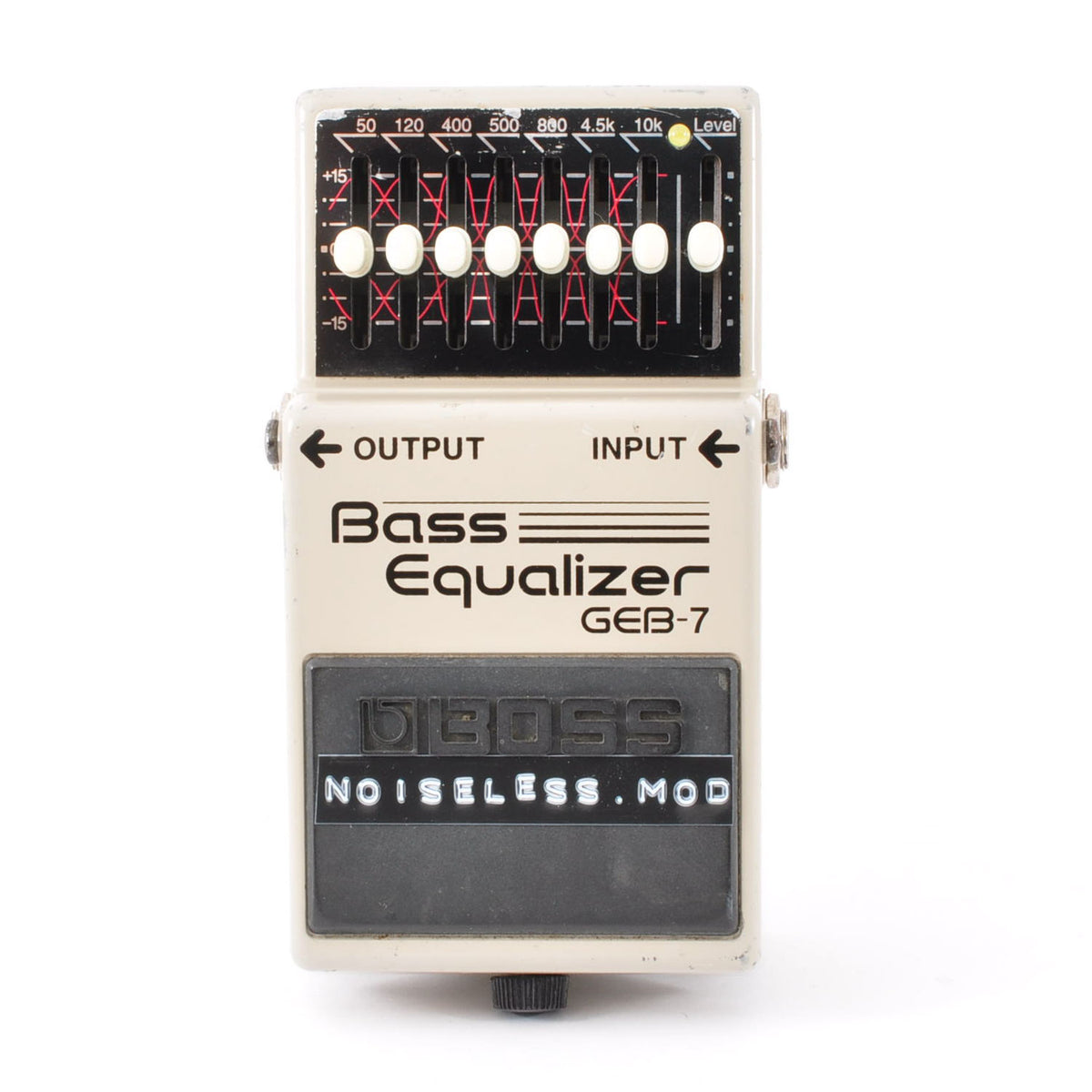 Boss GEB-7 Modified Noiseless For Bass Equalizer Pedal Made in Taiwan 1996 Mod with Box Used From Japan #AI62261