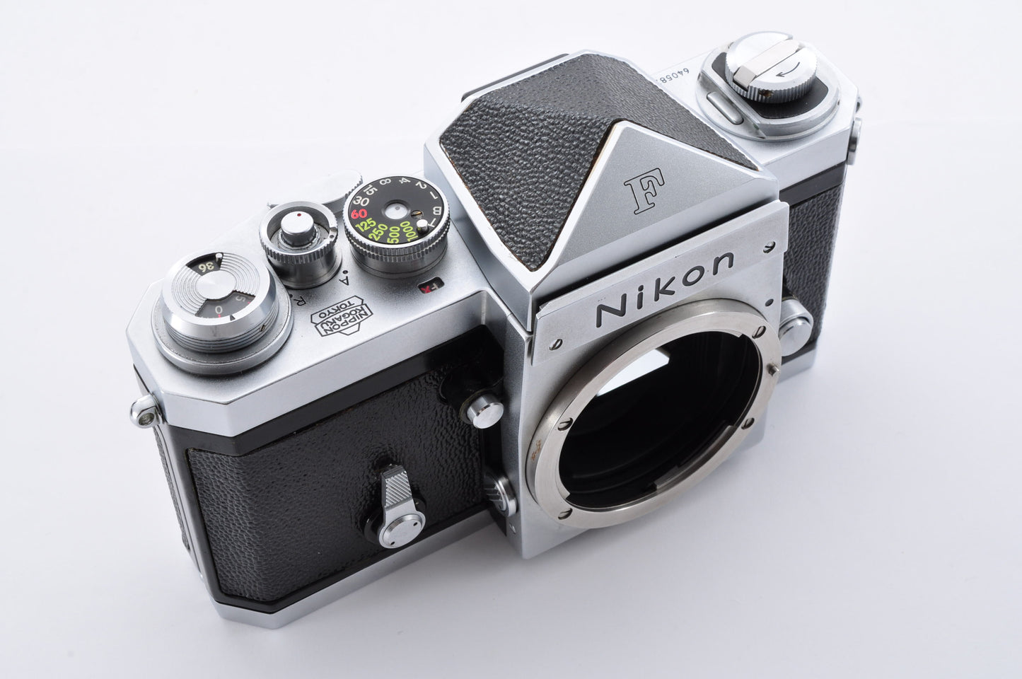 Nikon F Eye Level Silver S/N6405872 Early model Mt Fuji Mark 35mm SLR Film Camera From Japan