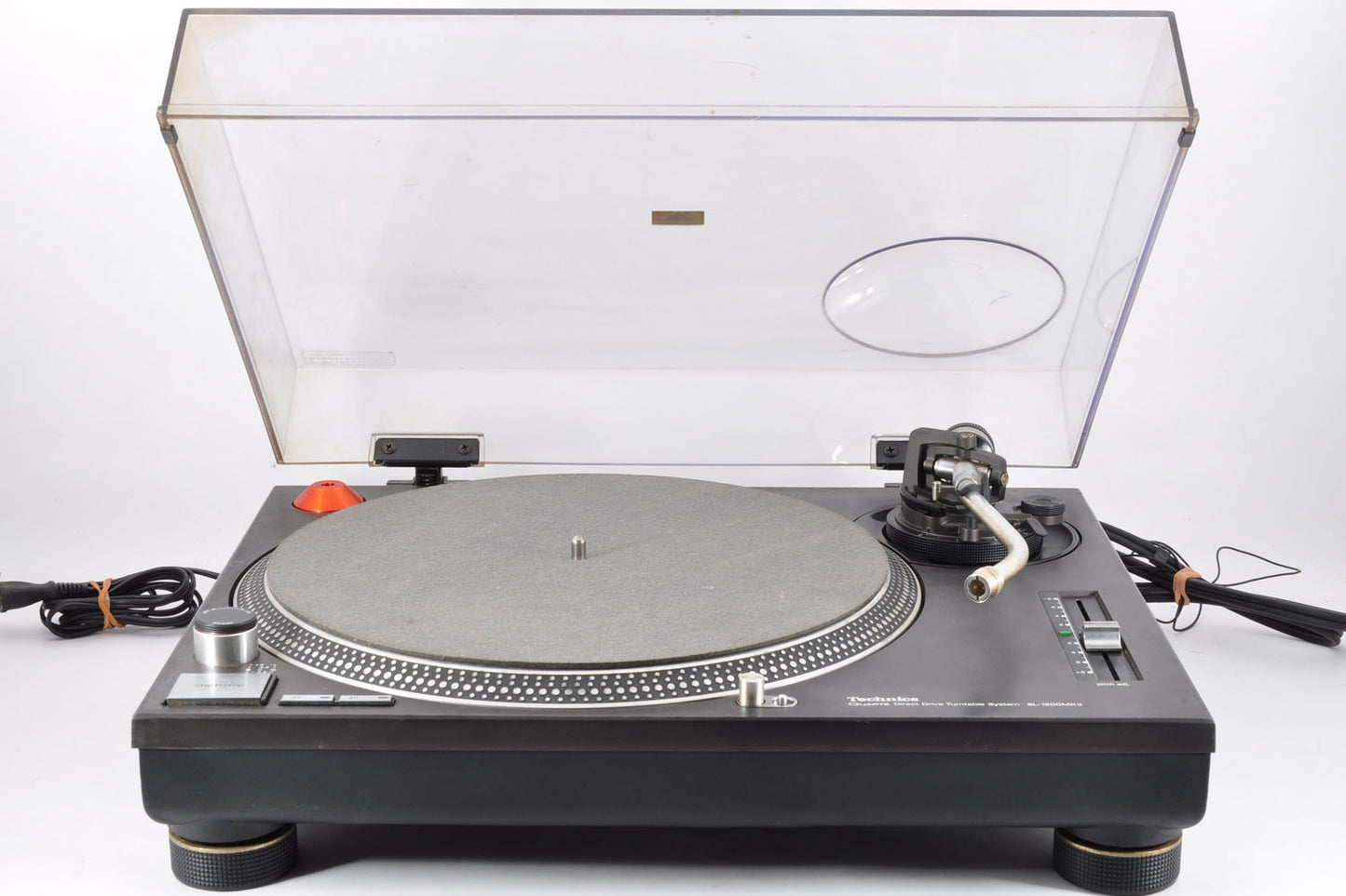 Technics SL-1200MK3 Black Direct Drive DJ Turntable Record Player w/Dust Cover EP Adapter Used From Japan #NH0CA07614