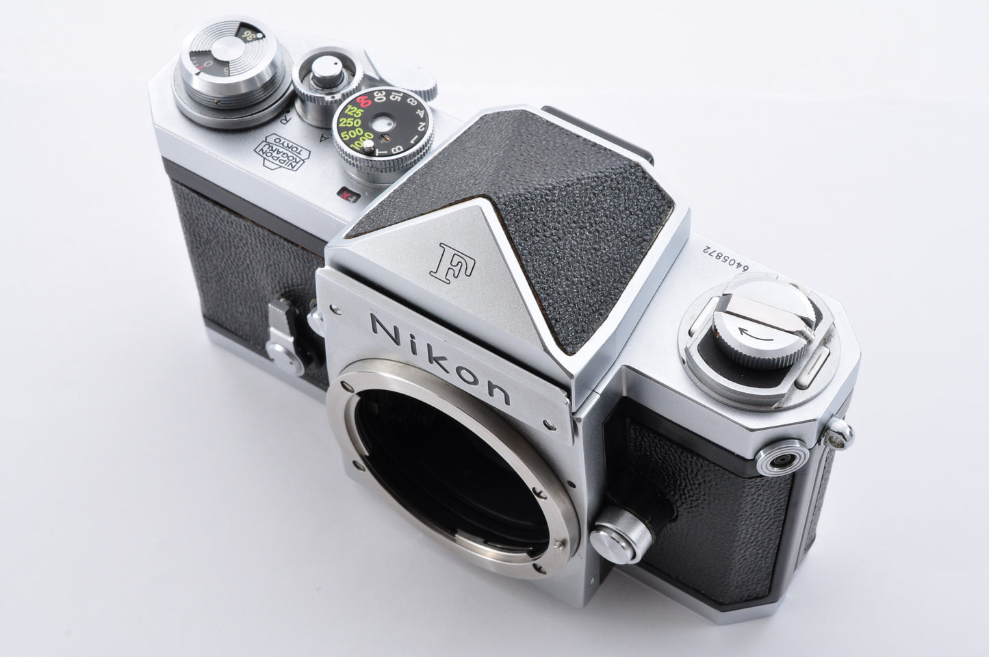 Nikon F Eye Level Silver S/N6405872 Early model Mt Fuji Mark 35mm SLR Film Camera From Japan