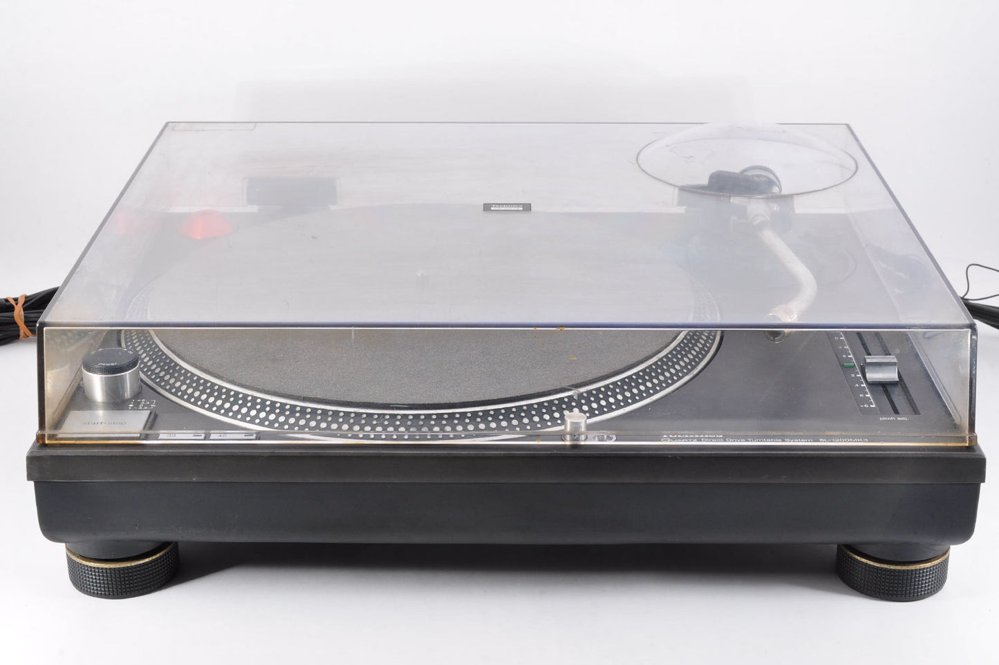 Technics SL-1200MK3 Black Direct Drive DJ Turntable Record Player w/Dust Cover EP Adapter Used From Japan #NH0CA07614