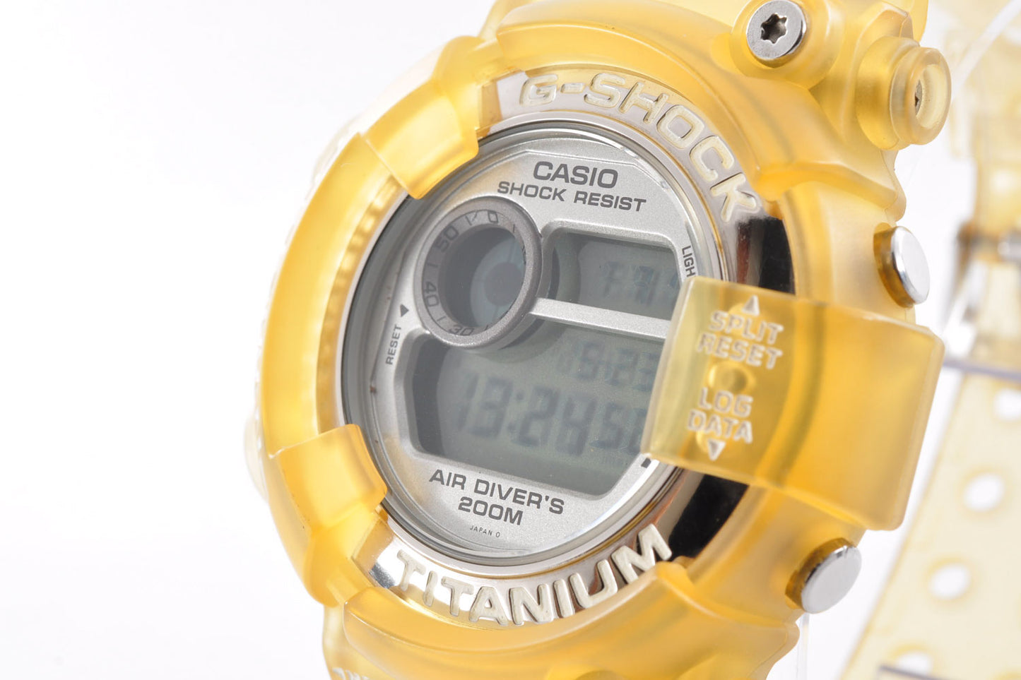 Casio G-Shock DW-8201WC-7T Frogman Yellow Titanium Digital Watch 1294 Used From Japan