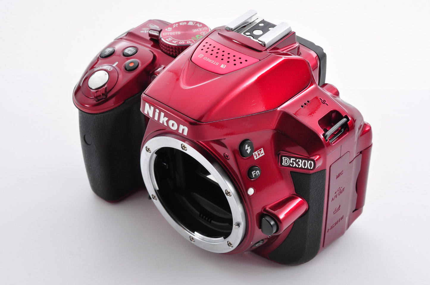 Nikon D5300 Red Shutter count 7653 24.2MP Digital SLR  Body Only From Japan #2082806