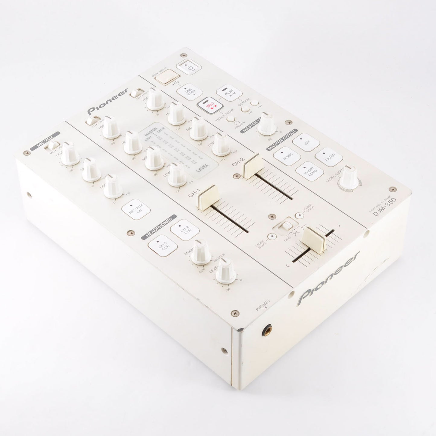 Pioneer DJM-350 White DJ Mixer 2-channel USB Recording Used From Japan #298JP