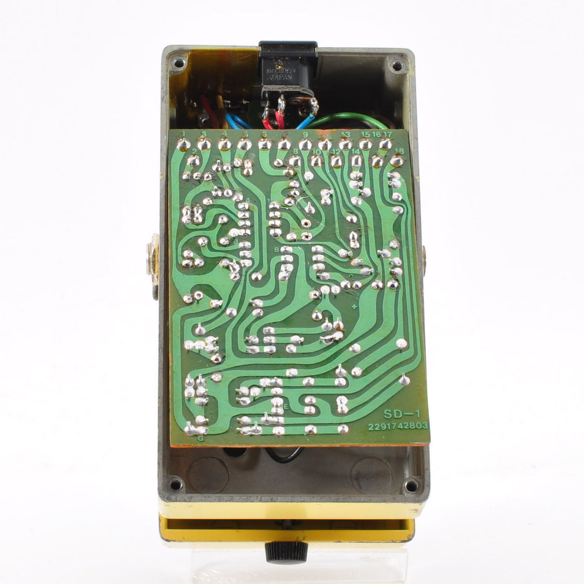 Boss SD-1 Modified FuzzFusion SuperOverdrive Clipping 1N34A&LED3mm Used From Japan #KJ90763