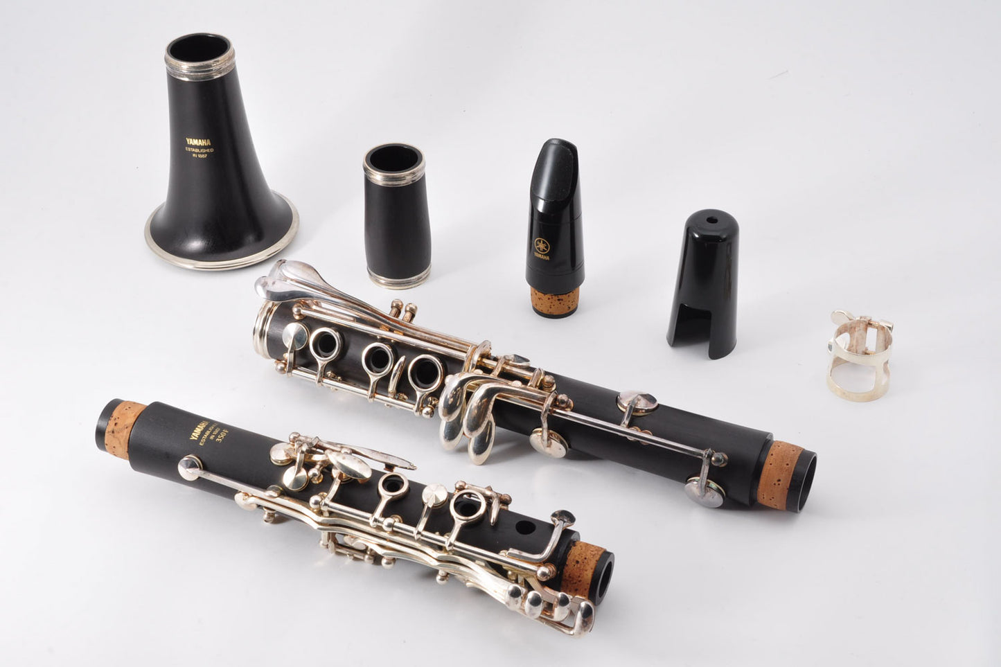 Yamaha YCL-350F Clarinet Bb w/Case Mouthpiece Ligature Made In Japan Used From Japan #002167