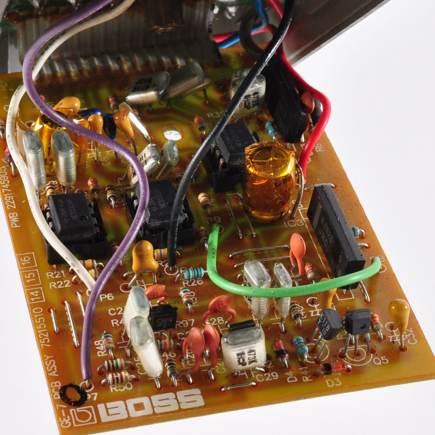 Boss GE-7 Modified Noiseless Equalizer Made In Taiwan 2001 PSA.OK Guitar Effects Pedal UsedJ From Japan #MO60323