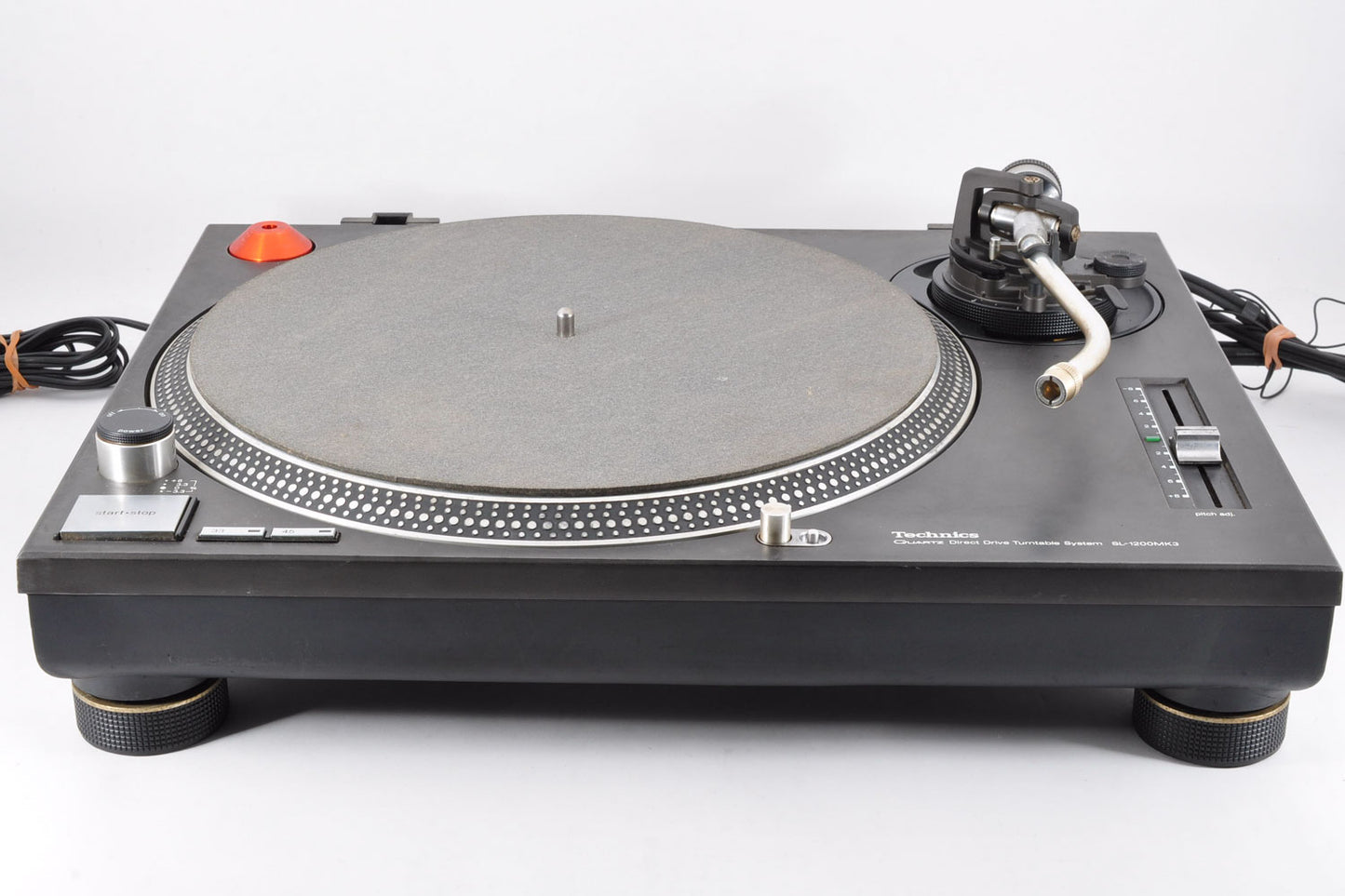 Technics SL-1200MK3 Black Direct Drive DJ Turntable Record Player w/Dust Cover EP Adapter Used From Japan #NH0CA07614
