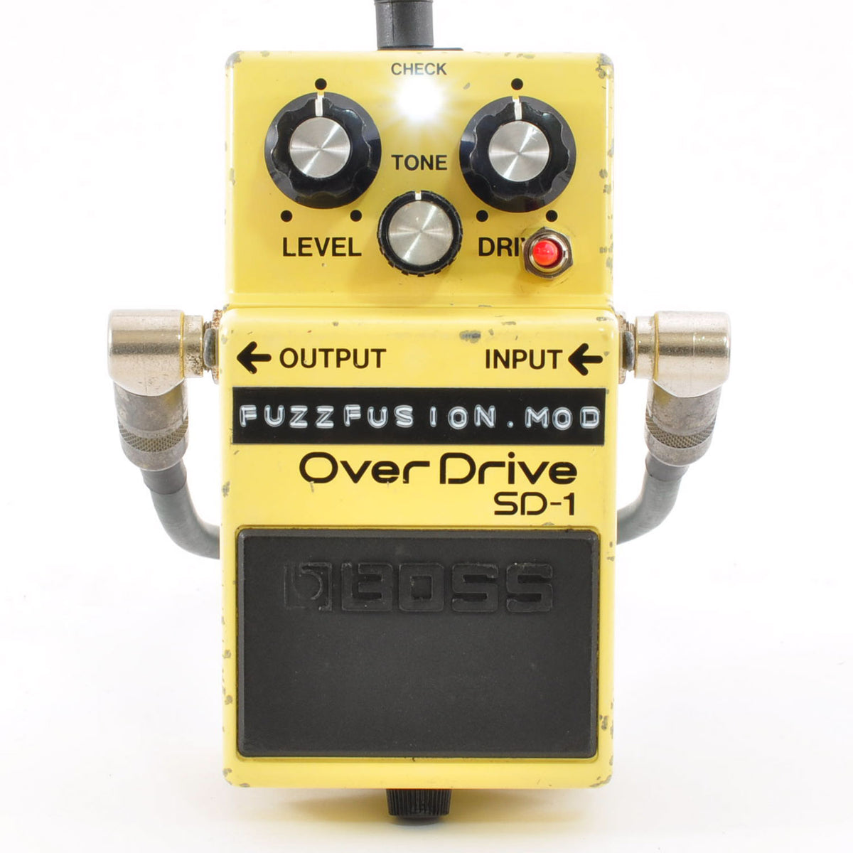 Boss SD-1 Modified FuzzFusion SuperOverdrive Clipping 1N34A&LED3mm Used From Japan #KJ90763