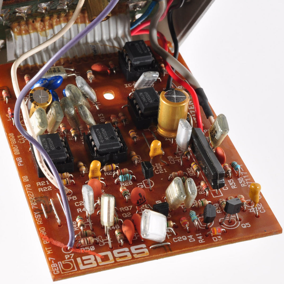Boss GEB-7 Modified Noiseless For Bass Equalizer Pedal Made in Taiwan 1996 Mod with Box Used From Japan #AI62261