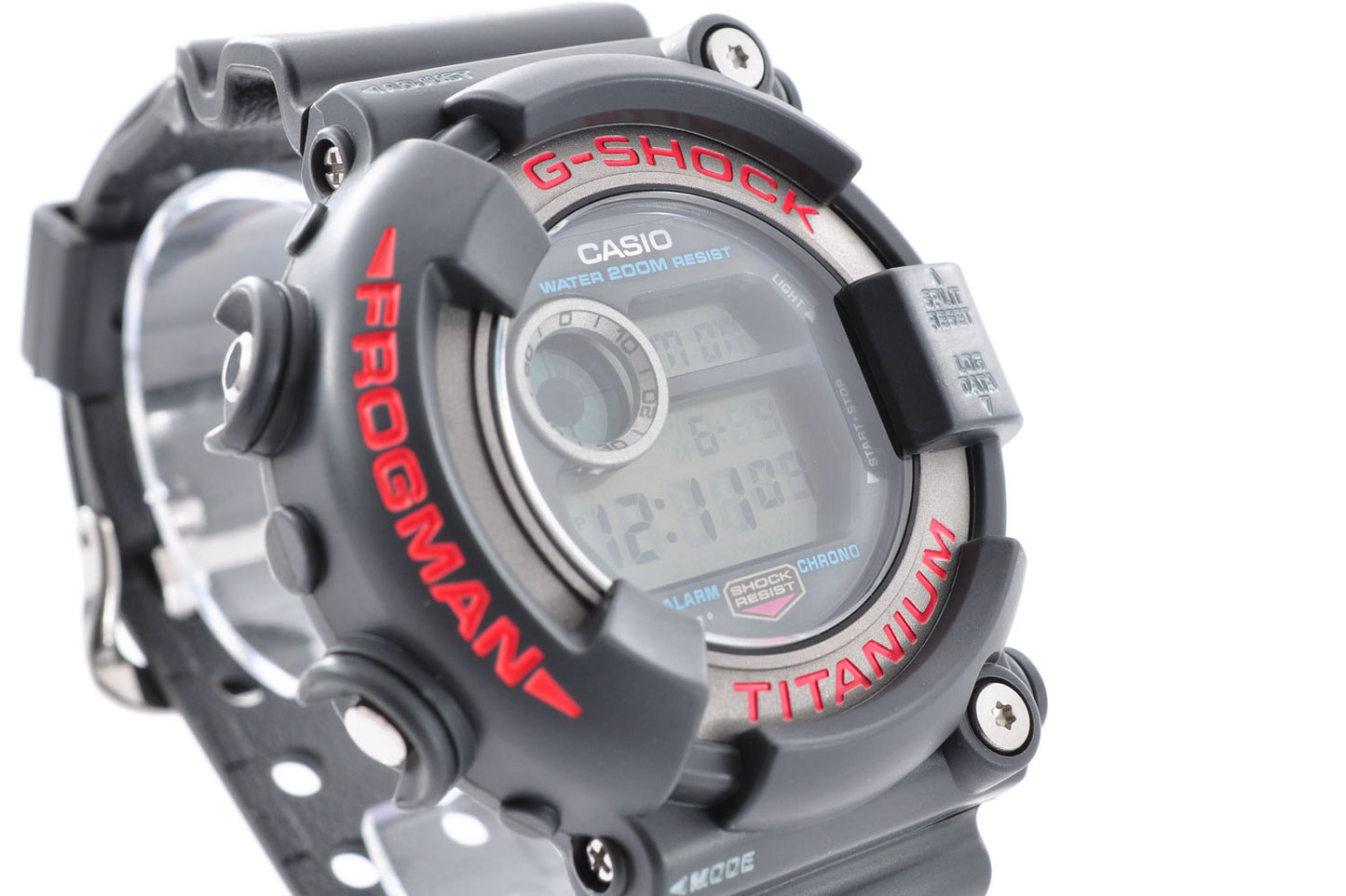 Casio G-Shock DW-8200-1A FROGMAN Black Quartz Men's Watch 1294 Used From Japan