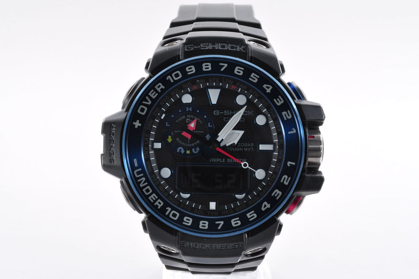 CASIO G-SHOCK GWN-1000B-1BJF GULFMASTER Master Of G Sea Solar Mens Watch 5371 Used From Japan