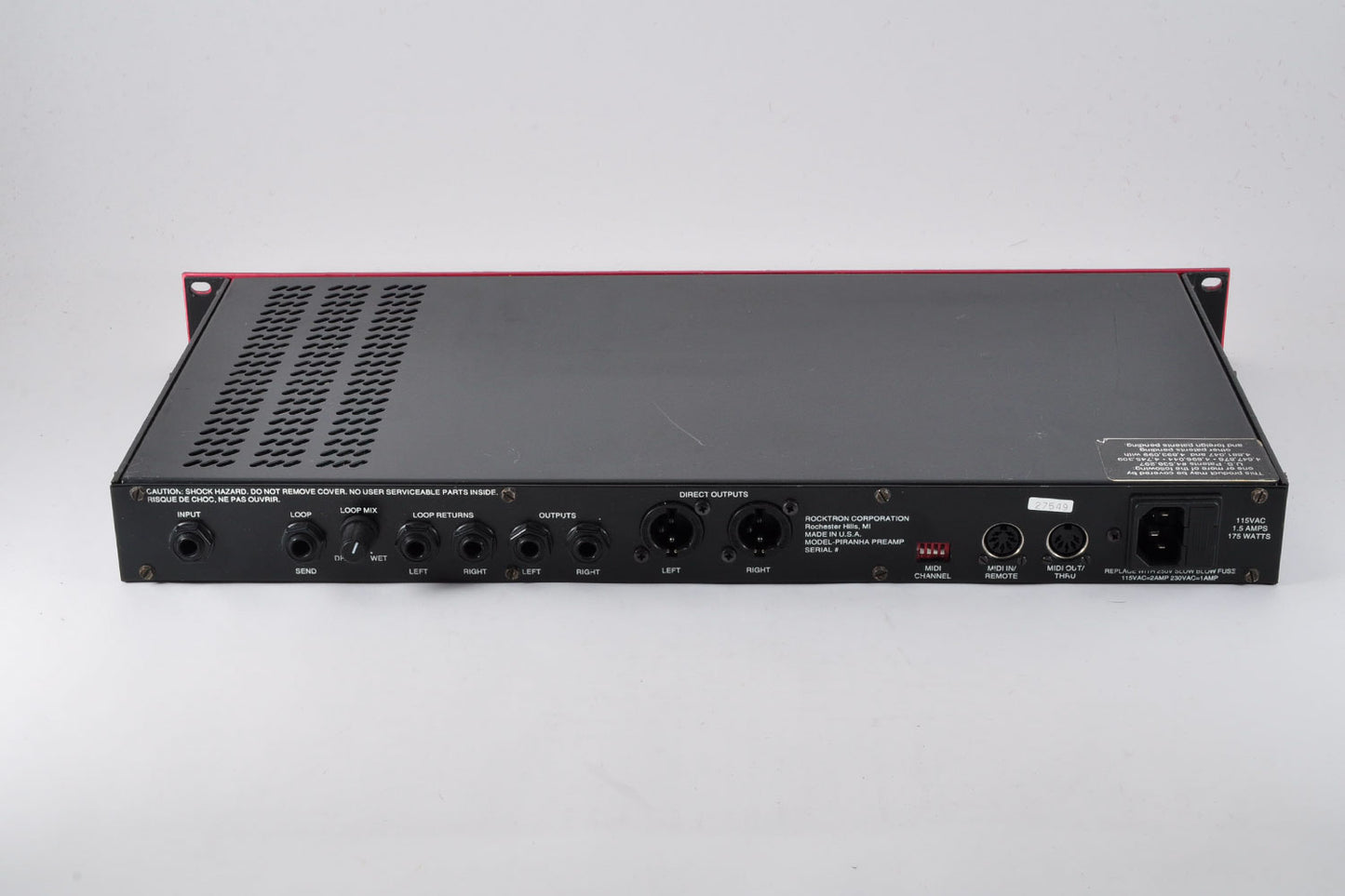Rocktron Piranha High Voltage Tube Guitar Preamp Rackmount Made In U.S.A. Used From Japan #27549
