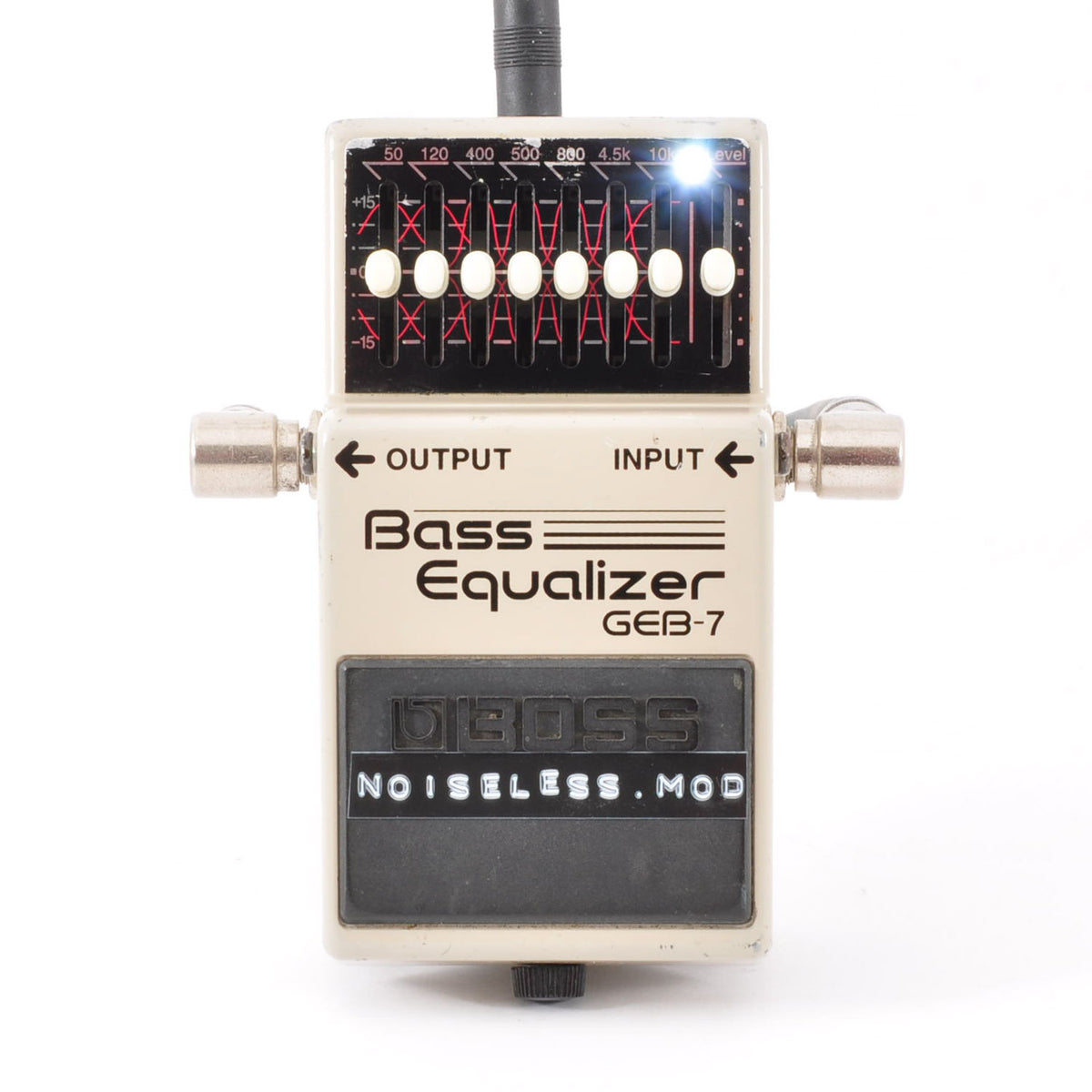 Boss GEB-7 Modified Noiseless For Bass Equalizer Pedal Made in Taiwan 1996 Mod with Box Used From Japan #AI62261