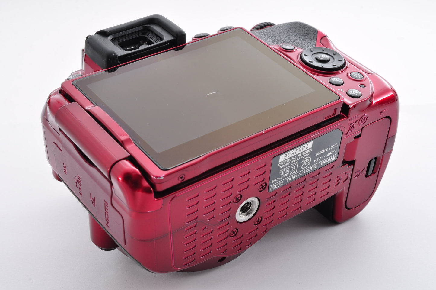 Nikon D5300 Red Shutter count 7653 24.2MP Digital SLR  Body Only From Japan #2082806