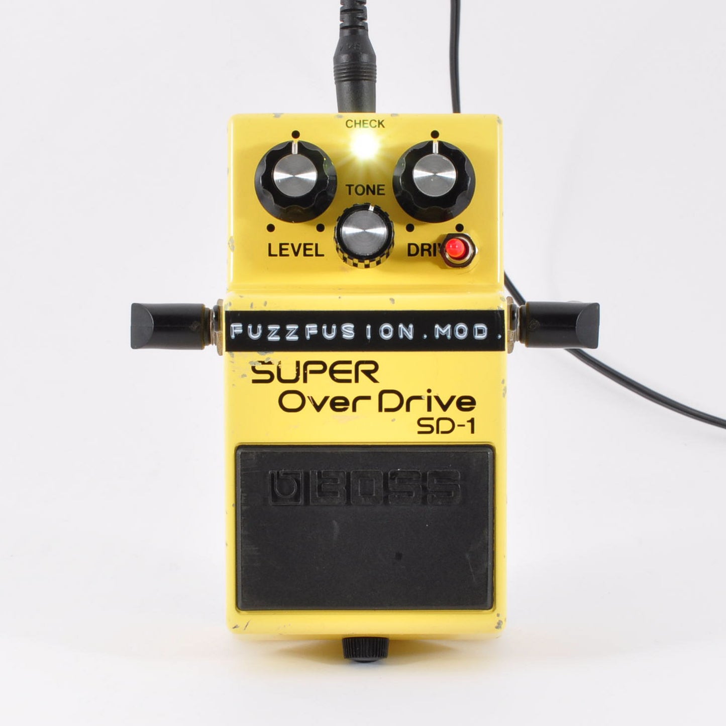 Boss SD-1 Modified FuzzFusion SuperOverdrive Clipping 1N34A&LED3mm Used From Japan #JJ46199
