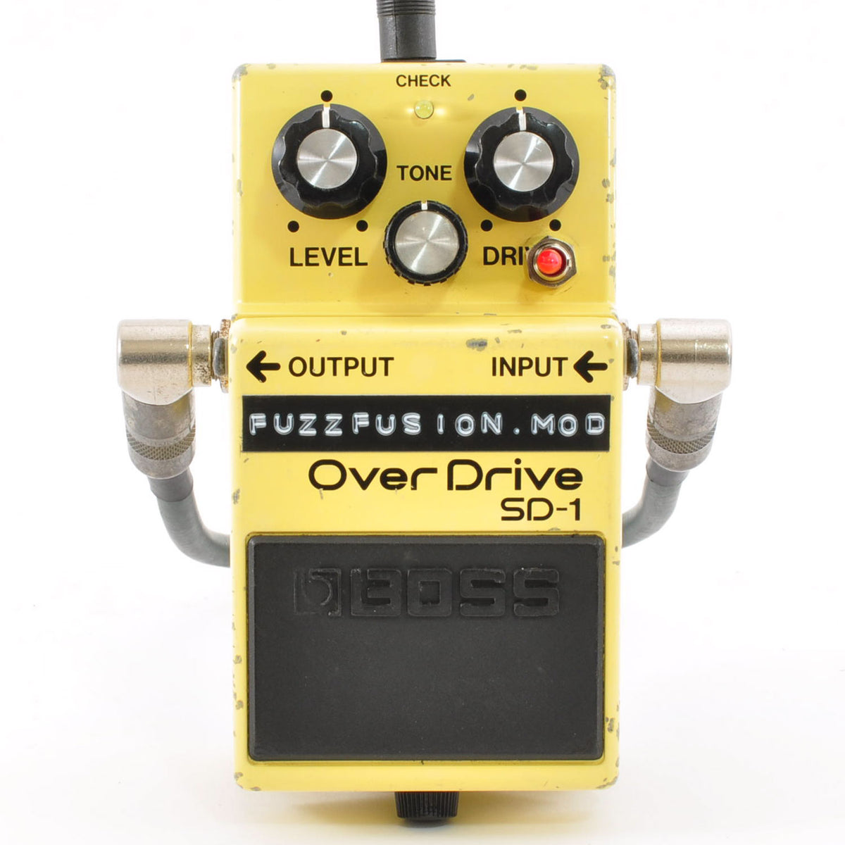Boss SD-1 Modified FuzzFusion SuperOverdrive Clipping 1N34A&LED3mm Used From Japan #KJ90763