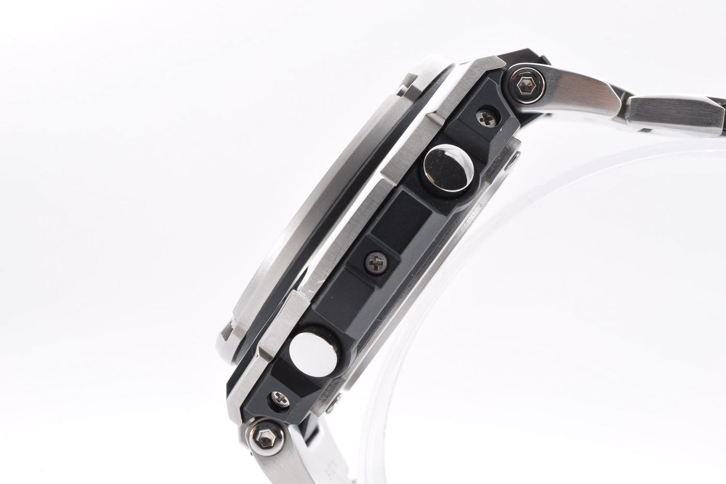 Casio G-SHOCK GST-W110D-7AJF Silver Stainless Steel Solar Digital Analog Watch 5444 Used From Japan