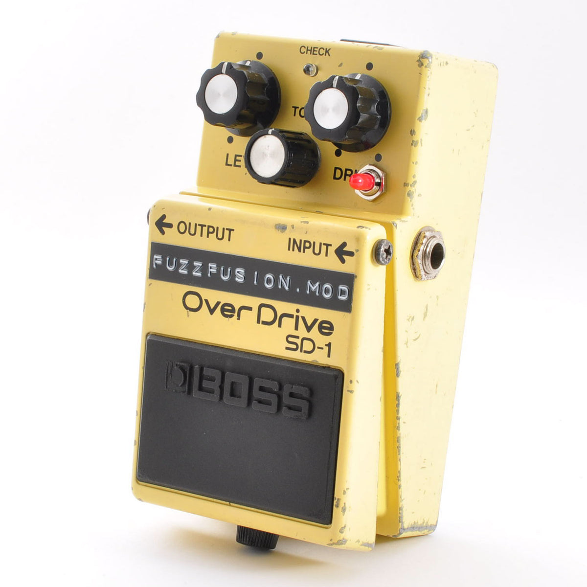 Boss SD-1 Modified FuzzFusion SuperOverdrive Clipping 1N34A&LED3mm Used From Japan #KJ90763