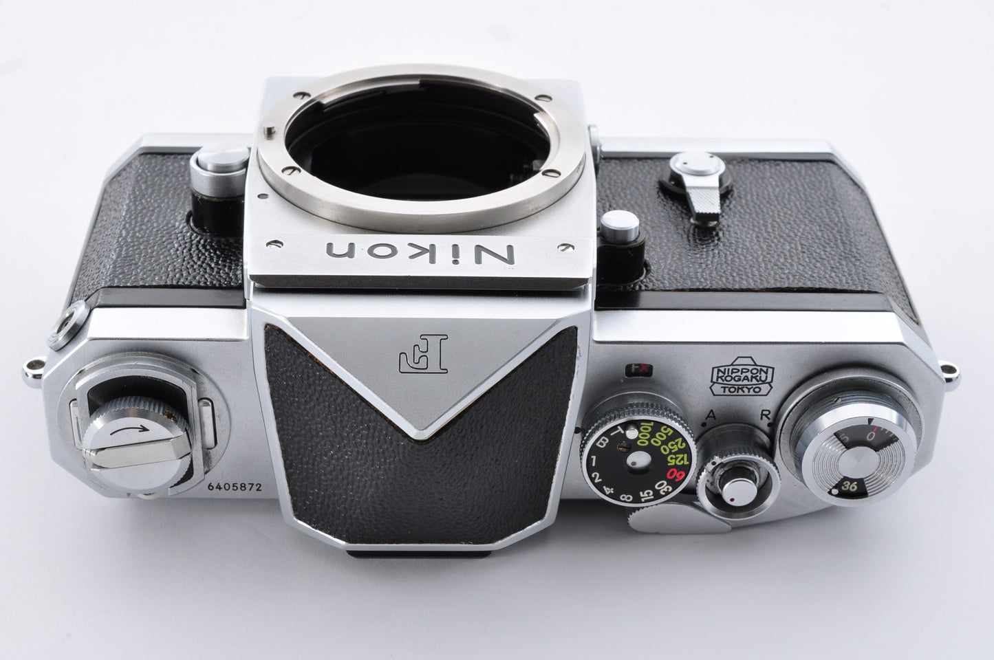 Nikon F Eye Level Silver S/N6405872 Early model Mt Fuji Mark 35mm SLR Film Camera From Japan