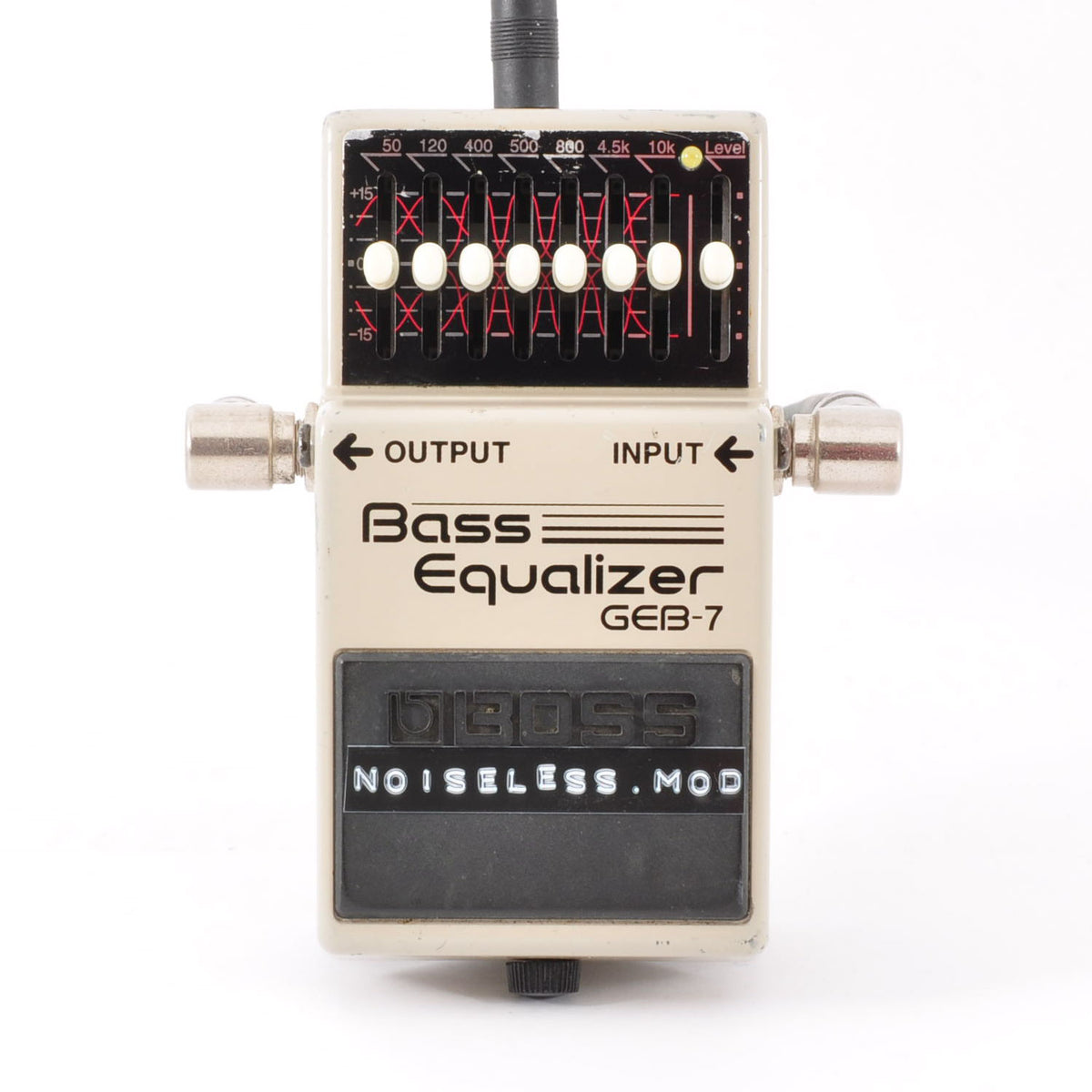 Boss GEB-7 Modified Noiseless For Bass Equalizer Pedal Made in Taiwan 1996 Mod with Box Used From Japan #AI62261