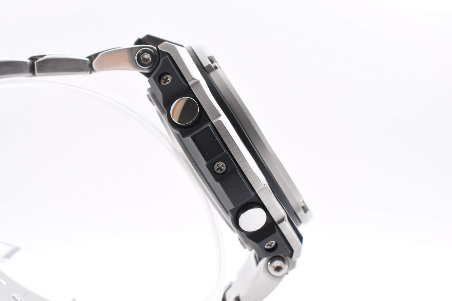 Casio G-SHOCK GST-W110D-7AJF Silver Stainless Steel Solar Digital Analog Watch 5444 Used From Japan