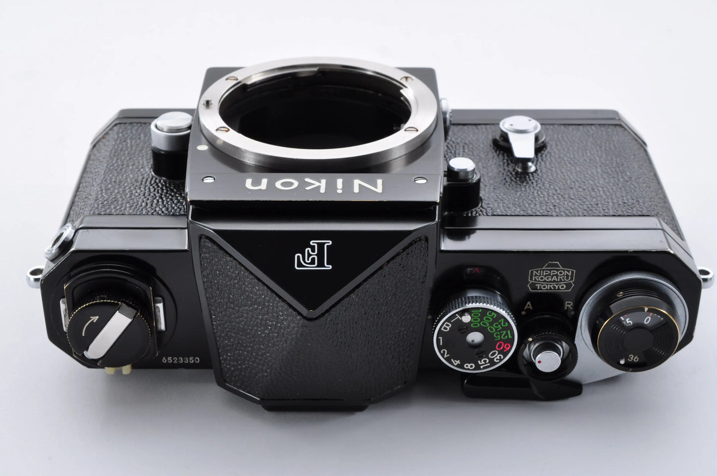 Nikon F Eye Level Black Early Model Mt Fuji Mark 35mm SLR Film Camera From Japan #6523350