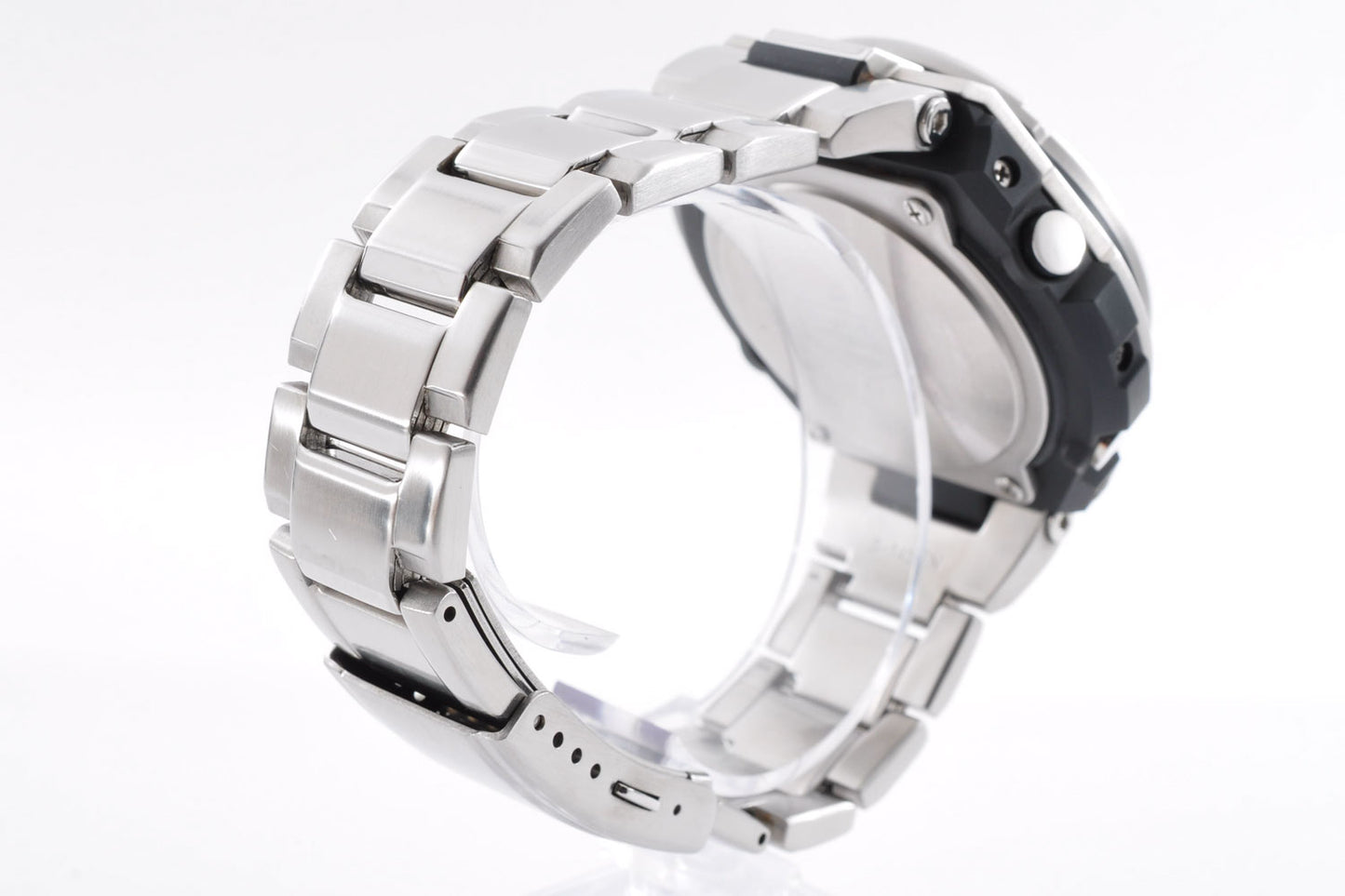 Casio G-SHOCK GST-W110D-7AJF Silver Stainless Steel Solar Digital Analog Watch 5444 Used From Japan