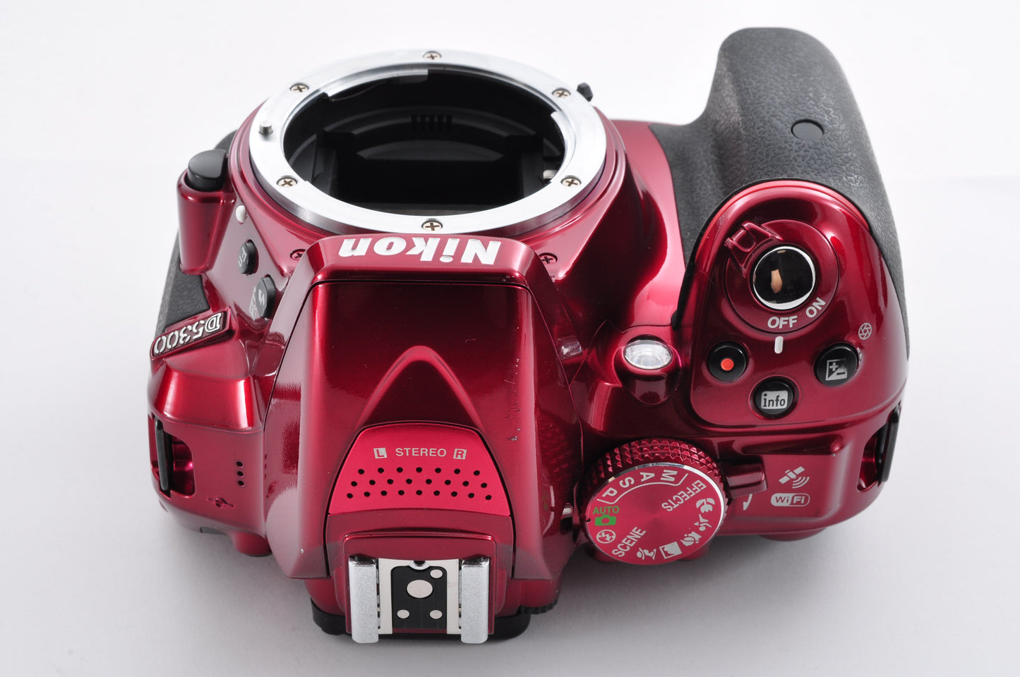 Nikon D5300 Red Shutter count 7653 24.2MP Digital SLR  Body Only From Japan #2082806