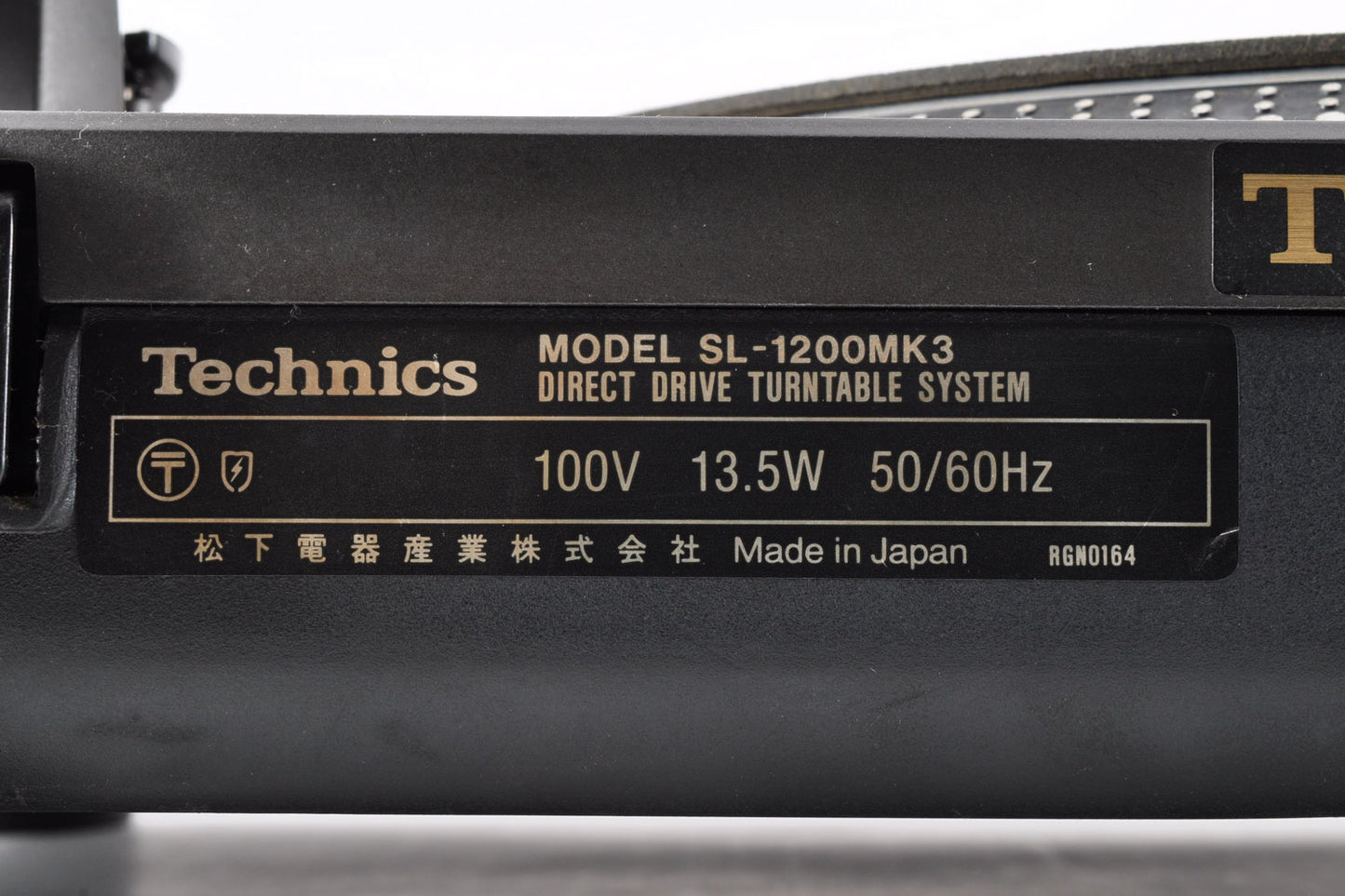 Technics SL-1200MK3 Black Direct Drive DJ Turntable Record Player w/Dust Cover EP Adapter Used From Japan #NH0CA07614