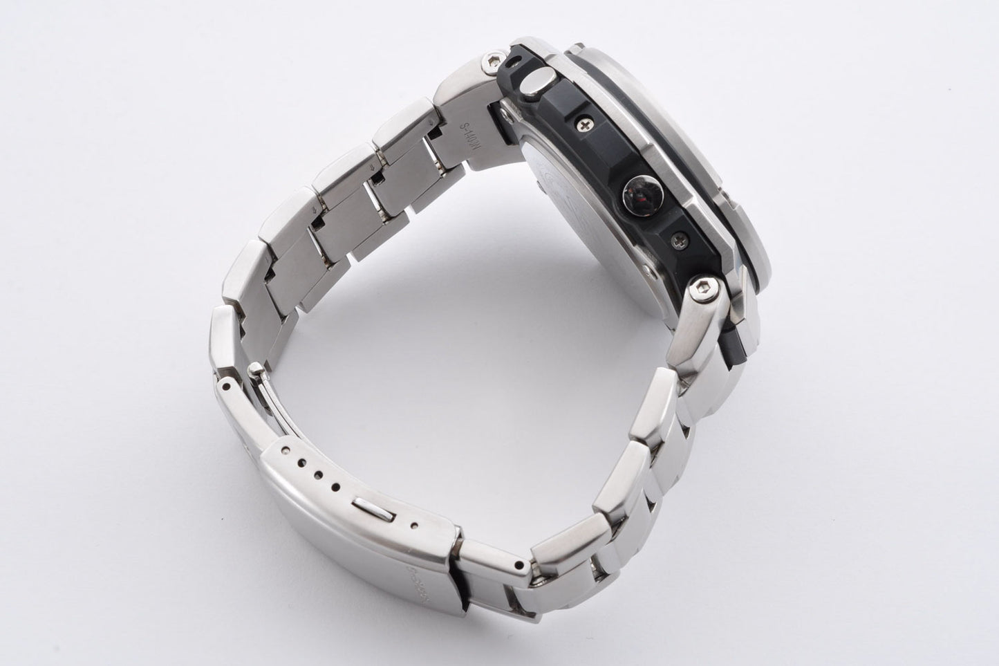 Casio G-SHOCK GST-W110D-7AJF Silver Stainless Steel Solar Digital Analog Watch 5444 Used From Japan