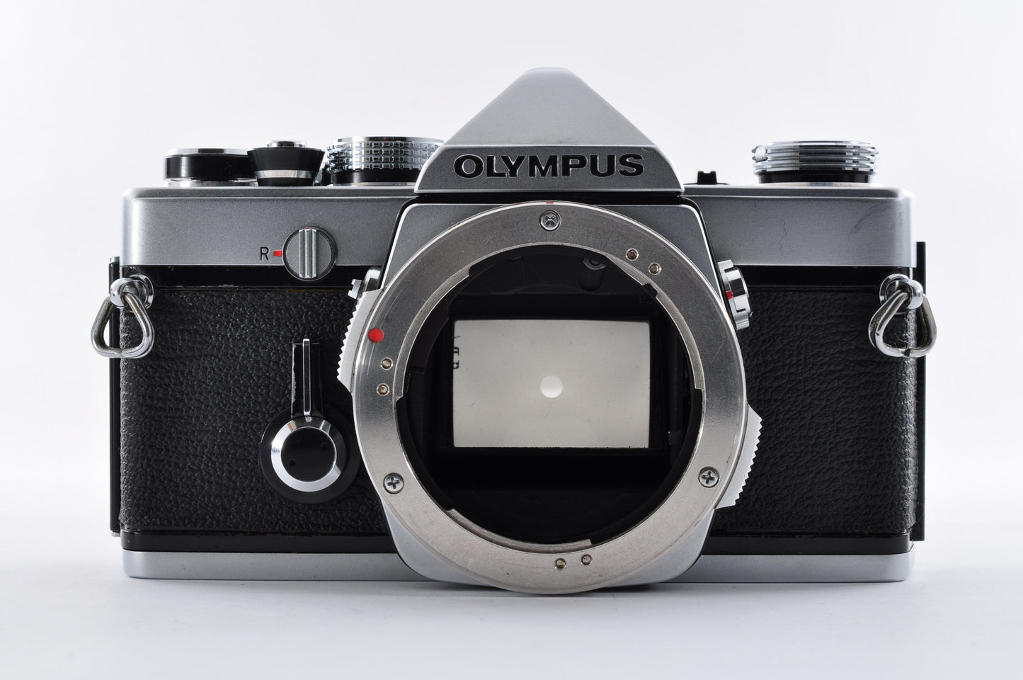 OLYMPUS OM-1 Silver Maintained Meter Works 35mm SLR Film Camera From Japan #416359