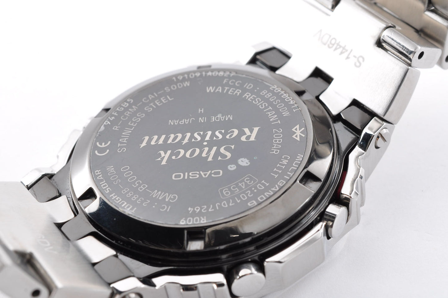 CASIO G-Shock GMW-B5000D-1JF Full Metal Watch SIlver Digital Tough Solar 3459 Used From Japan